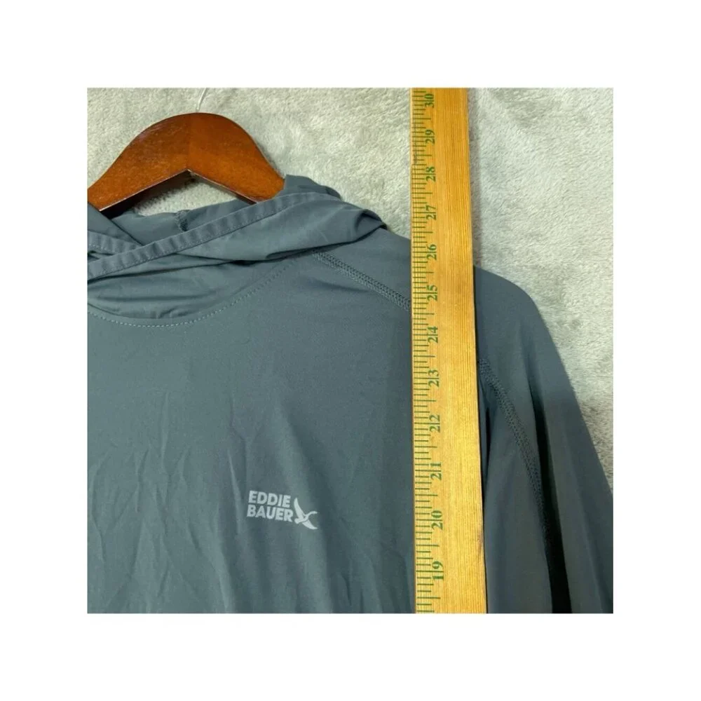 Eddie Bauer Solarfoil Hoodie Men's S Gray Slate Long Sleeve Lightweight